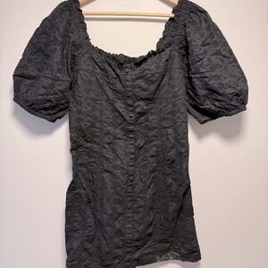 GAP Mini Black Dress Pointelle Medium
